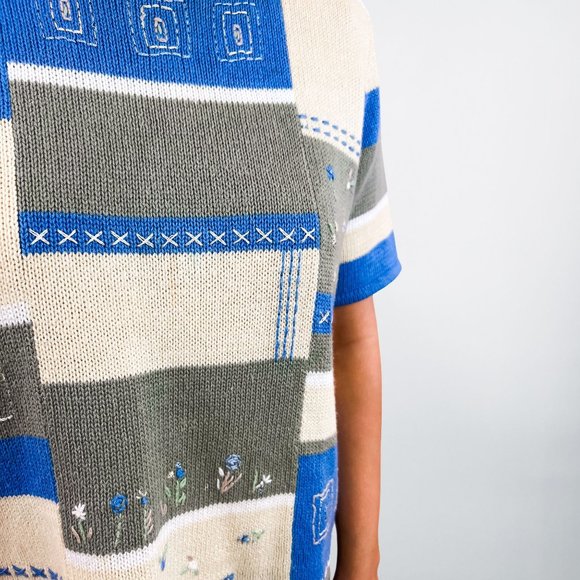 Vintage Mix Patterned Embroidered Top - Picture 2 of 8